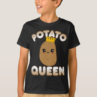 Camiseta Estilo de Kawaii, Cuta-Batata Engraçada, Sorrindo 
