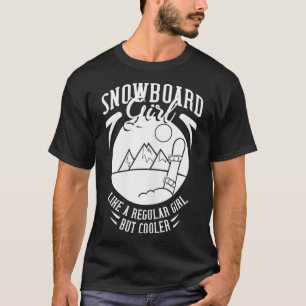 Camiseta Estilo de Liberdade Engraçado de Montanha Snowboar