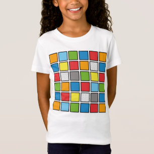 Camiseta Estilo de Livro Quadrado Camisa-T