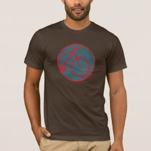 Camiseta estilo de moda de bicicleta vermelha