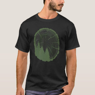 Camiseta Estilo de Moda Exterior - Gorpcore Verde Escuro