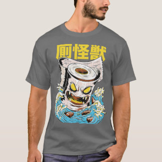 Camiseta Estilo de Monstro de Papel do Kaiju, Engraçado Jap