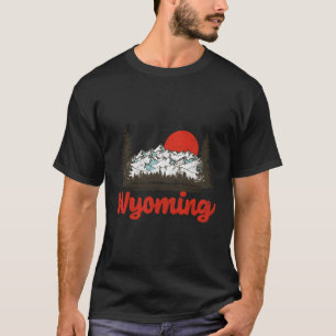 Camiseta Estilo de Montanha do Wyoming Externo
