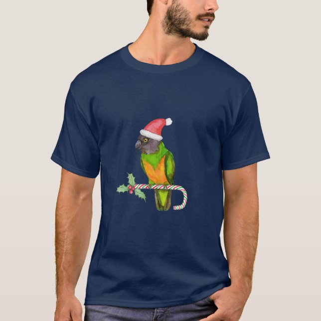 Camiseta Estilo de Natal de papagaio no Senegal (Frente)