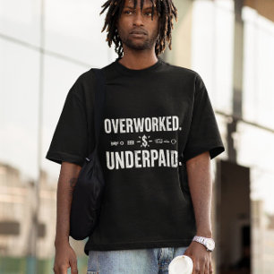 Camiseta Estilo de Oferta de Trabalho Engraçado Não Pago em
