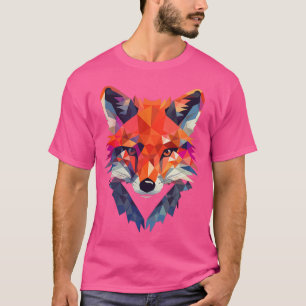 Camiseta Estilo de Origami Geometria Fox