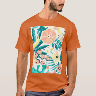 Camiseta Estilo de Padrão Exótico Avocado TSirt Clássica