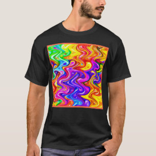 Camiseta Estilo de Padrão Vibrante