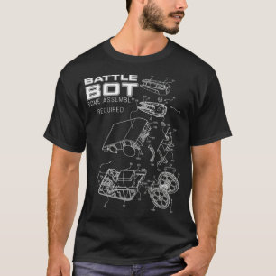 Camiseta Estilo de Patente de Combate Robô de Botas de Bat