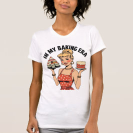 Camiseta Estilo de Pin-Up "Na Minha Era da Baking" para pad