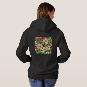 Camiseta Estilo de Pintura a Óleo Floral Tropical