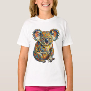 Camiseta Estilo de pintura a óleo vibrante Koala Impasto co