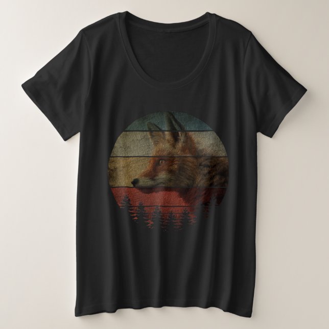 CAMISETA ESTILO DE PINTURA FOX VINTAGE (Frente do Design)