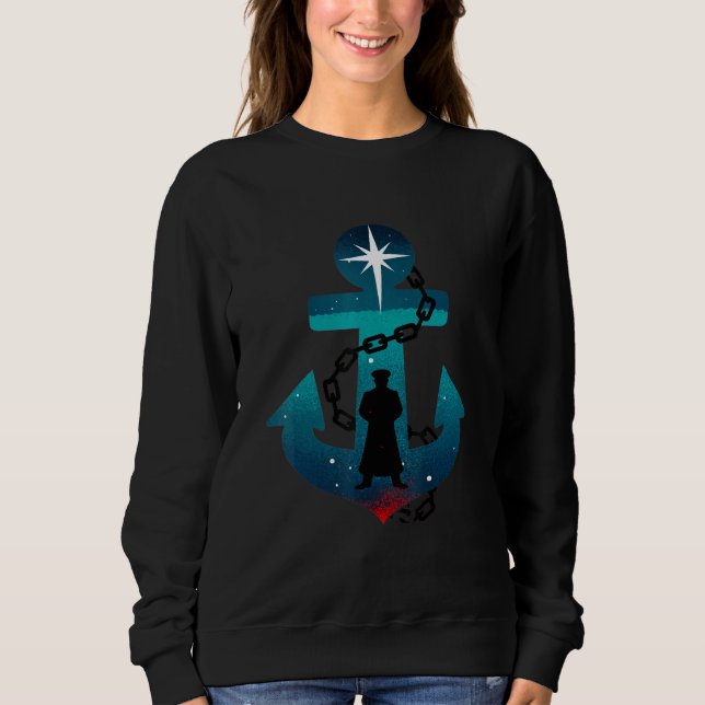Camiseta Estilo de Pirata de Âncora (Frente)