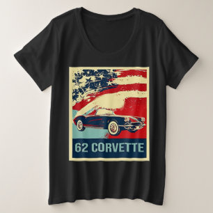 Camiseta Estilo de Pop de Arte Corvette C1 1962