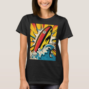 Camiseta Estilo de Pop de Navegação em Praia Surprando Mãe