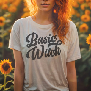 Camiseta Estilo de Retrô Básico de Bruxas