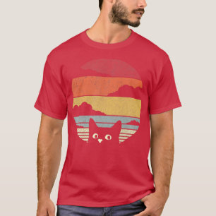 Camiseta Estilo de Retro Cat 