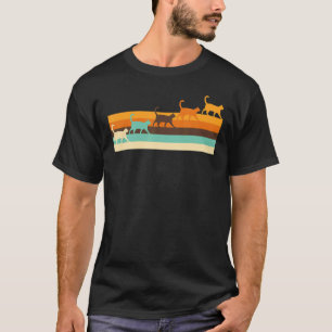 Camiseta Estilo de Retro Cat