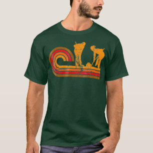 Camiseta Estilo de Retro Curlers Silhouette Curling