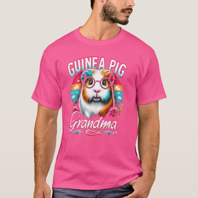 Camiseta Estilo de Retro da Avó de Suína Guiné (Frente)