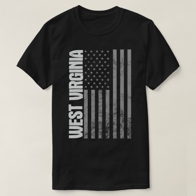 Camiseta Estilo de Retro da Virgínia Ocidental - Perturbaçã (Frente do Design)