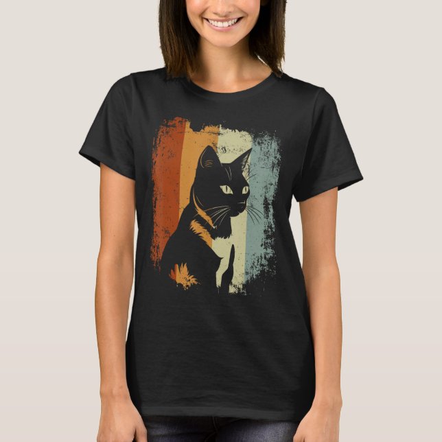 Camiseta Estilo de Retro de Cat Bobtail Japonês (Frente)