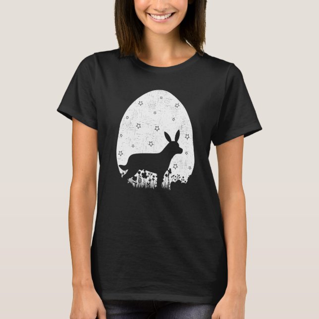 Camiseta Estilo de Retrô de Ovos de Páscoa Rottweiler Cacho (Frente)