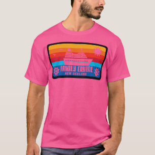 Camiseta Estilo de Retrô de Vintage da Nova Zelândia em Cru