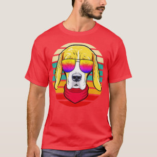 Camiseta Estilo de Retro do Cachorro do Hipster legal