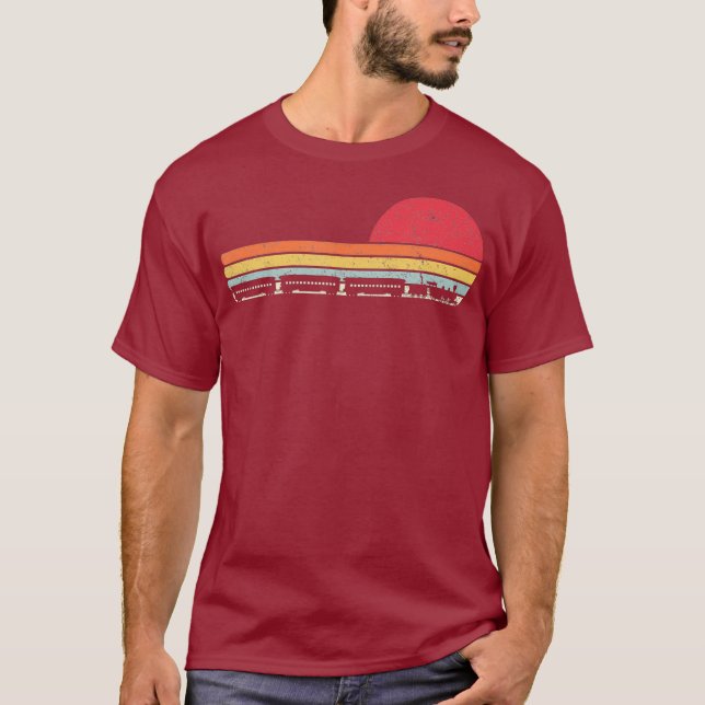 Camiseta Estilo de Retro do Comboio (Frente)