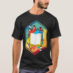 Camiseta Estilo de Retro do Livro