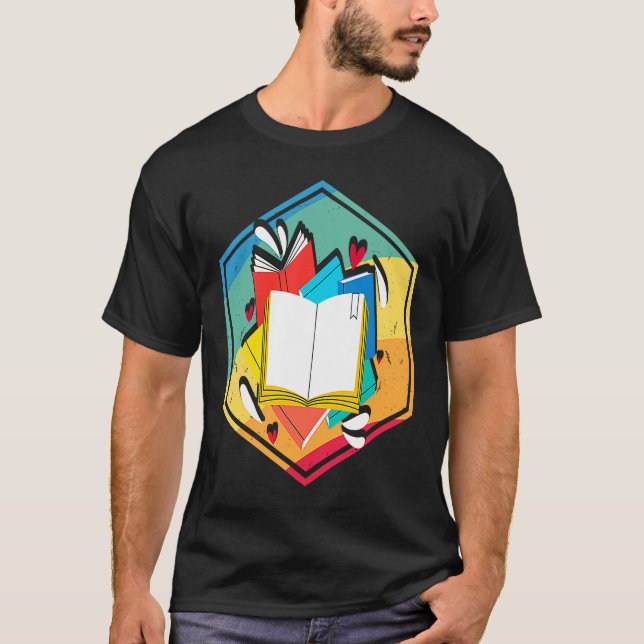 Camiseta Estilo de Retro do Livro (Frente)