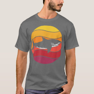 Camiseta Estilo de Retro do Tubarão 767