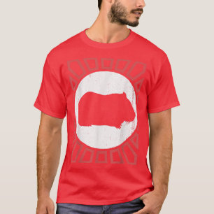 Camiseta Estilo de Retrô do Vintage guineense Pig