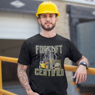 Camiseta Estilo de Retrorização Funny Forklevantador Operad