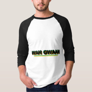 Camiseta Estilo de Rua Jamaicano Wah Gwaan