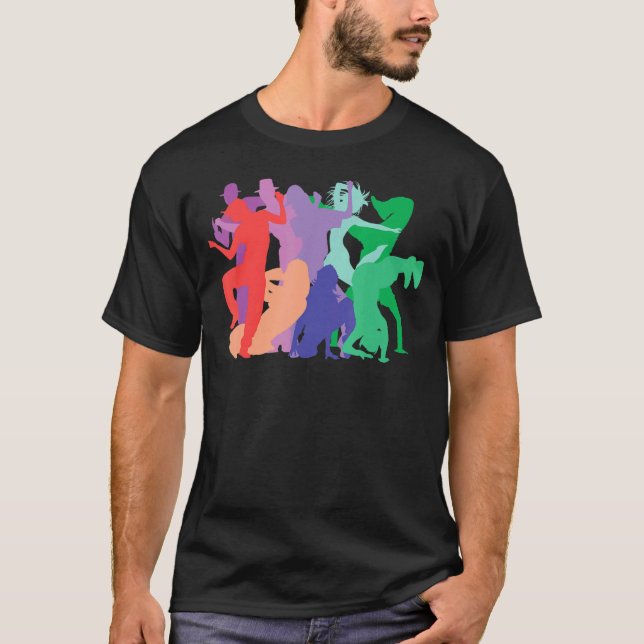 Camiseta Estilo de salto e salto da anca (Frente)