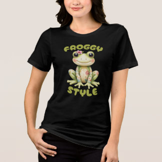 Camiseta Estilo de Sapo - Sapo Estiloso e Doce
