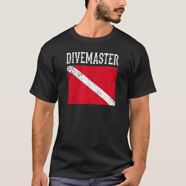 Camiseta Estilo de Sinalizador de Mergulho de Instrutor de  (Frente)