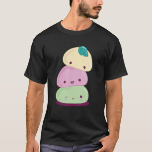 Camiseta Estilo de Sorvete Mochi Gráfico de Comida Japonês