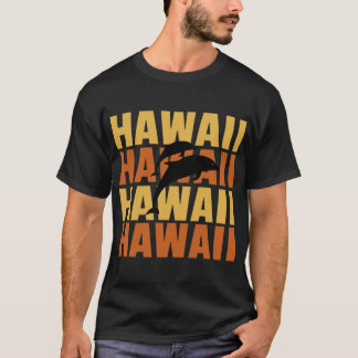 Camiseta Estilo de Surf das Ilhas Havaianas Golfinho Observ