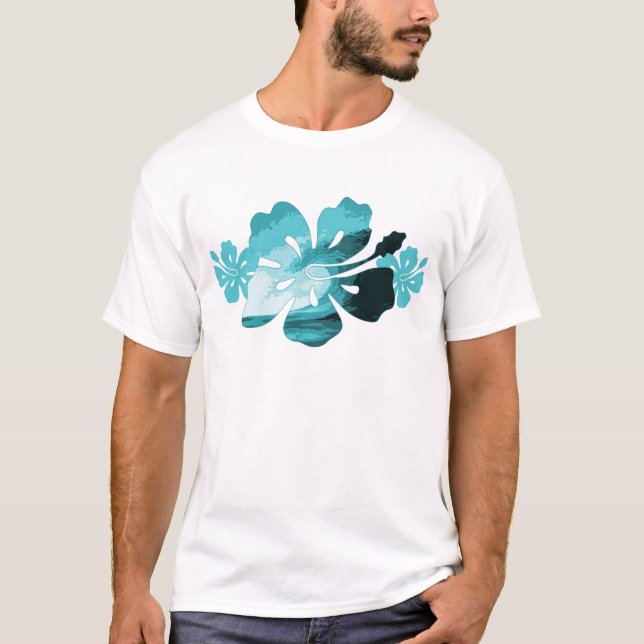 Camiseta Estilo de surf Hibiscus (Frente)