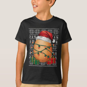 Camiseta Estilo de Sweater Xmas Feio Comida Rápido Natal