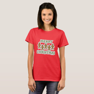 Camiseta Estilo de Sweet Pão de Gengibre de Natal