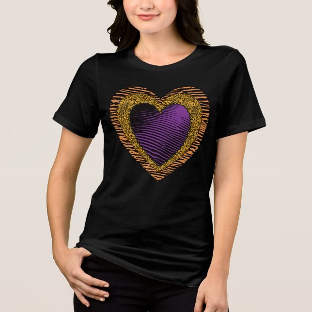 Camiseta Estilo de Tatuagem com Coração Punk Rockabilly dos (Frente)