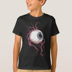 Camiseta Estilo de Tatuagem de Olho de Monstro Assustador G