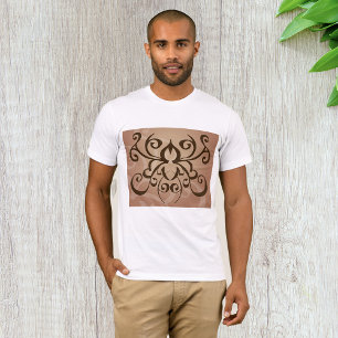 Camiseta Estilo de Tatuagem de Rolo Tribal Elegante
