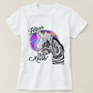 Camiseta Estilo de tatuagem em preto e branco de Zebra Trib