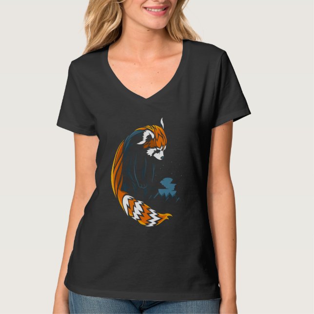 Camiseta estilo de tatuagem Red Panda (Frente)